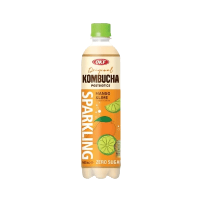 Gaseosa Kombucha Mango, Lime Zero Azucar 500ml